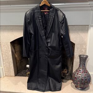 Women's Black GIII Leather Coat size 1X
